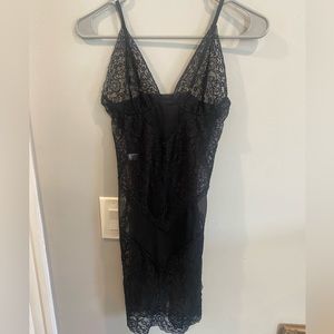Women’s black lace night dress
